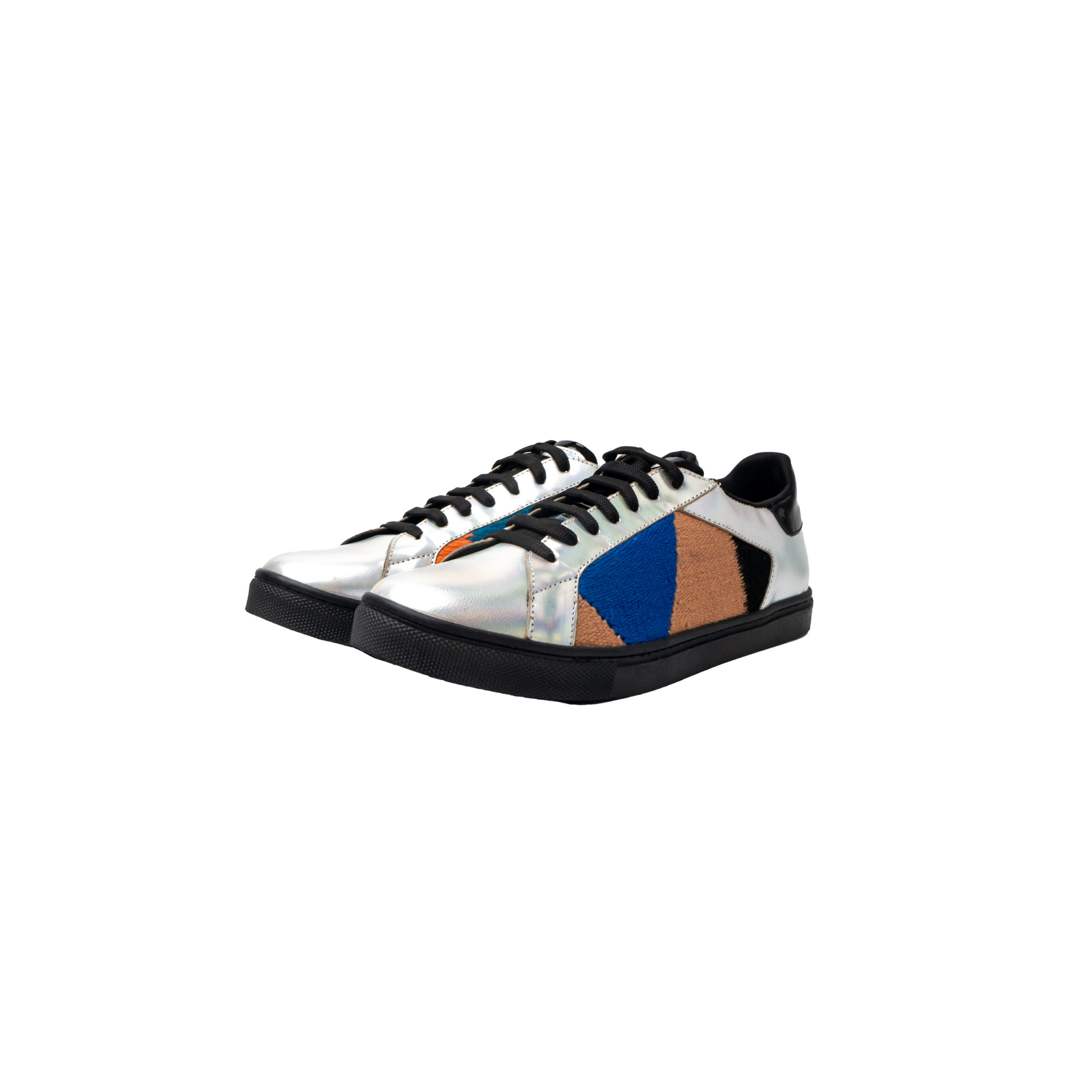 espadrille argentée femme